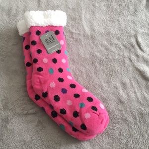 Poka-dot Sherpa Slipper Socks